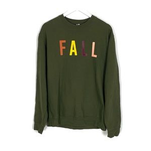 Olive Green Fall Sweatshirt